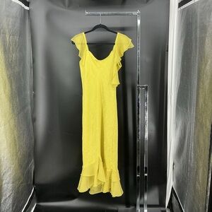 Chic One-Shoulder Yellow Dress